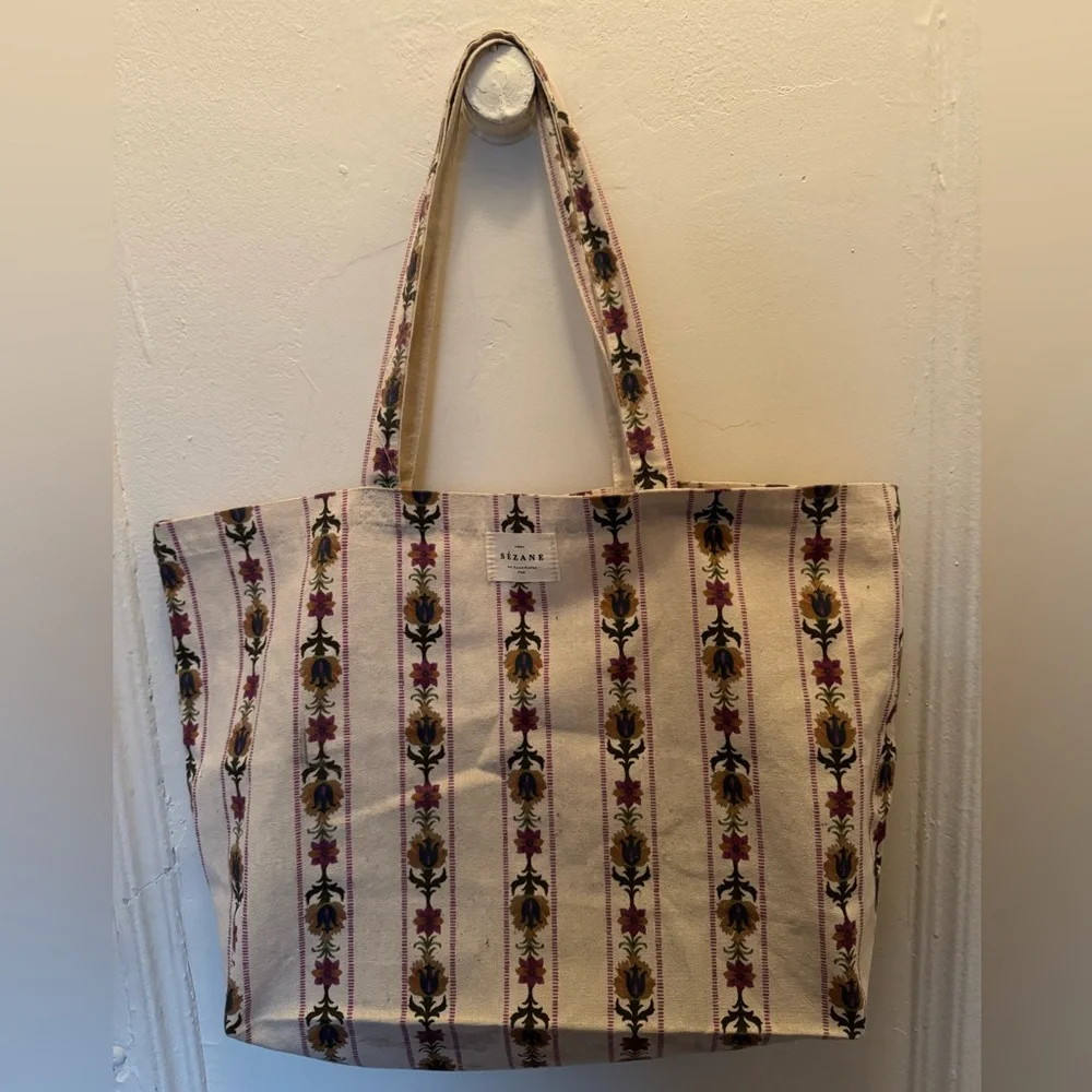 Sezane Floral Tote Bag - Picture 1 of 3